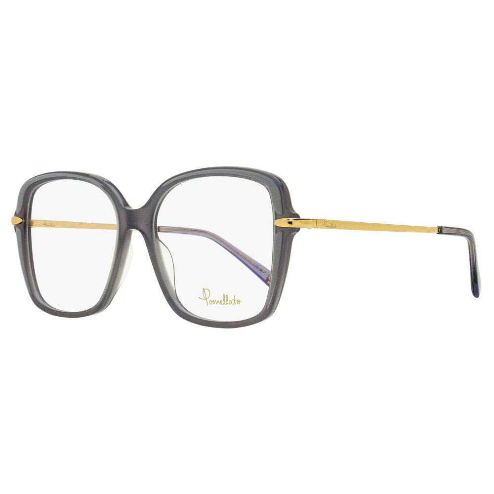 Pomellato Square Eyeglasses PM0090O 001 Gray/Gold 53mm